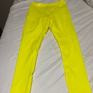 Yellow Metallic Zyia leggings!